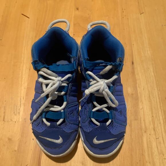 Nike Air More Uptempo (GS) Medium Blue White Size 3Y - Picture 4 of 5